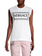 Versace Logo-print Cotton Tank Top
