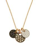 Effy 14k Tri-tone Gold & Multicolor Diamond Pendant Necklace