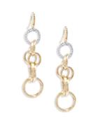 Marco Bicego Diamond & 18k Gold Link Drop Earrings