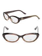 Gucci Patterned Cat Eye Optical Glasses