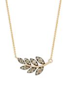 Le Vian Chocolatier&reg; 14k Honey Gold&trade; Chocolate & Vanilla Diamonds&reg; Leaf Pendant Necklace