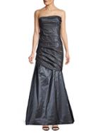 Amsale Strapless Gathered Gown