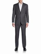 Saks Fifth Avenue Classic-fit Pinstripe Wool & Silk Suit