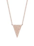 Ef Collection 14k Rose Gold & 0.24 Tcw Diamond Pendant Necklace