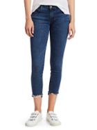 J Brand Low-rise Cropped Skinny Distressed Jeans