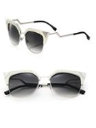 Fendi 54mm Metal Cat Eye Sunglasses