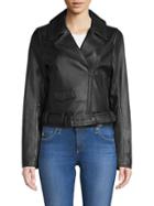 7 For All Mankind Leather Moto Jacket