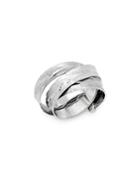 Roberto Coin Sterling Silver Diamond-cut Swirl Ring