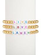 Eye Candy La The Luxe Live Love Laugh 18k Goldplated Alphabet Bead Bracelet