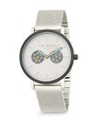 Ted Baker Crystal-faced Stainless Steel Analog Watch