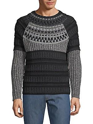 Valentino Colorblock Long-sleeve Sweater