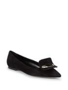 Brian Atwood Satin Point-toe Ballet Flats