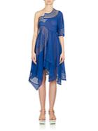 Stella Mccartney Embroidered Mesh & Lace One-shoulder Dress
