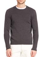 Eleventy Ribbed Crewneck Sweater