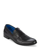 Canali Leather Slip-on Penny Loafers