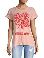 Wildfox Graphic Thank You Cotton Tee