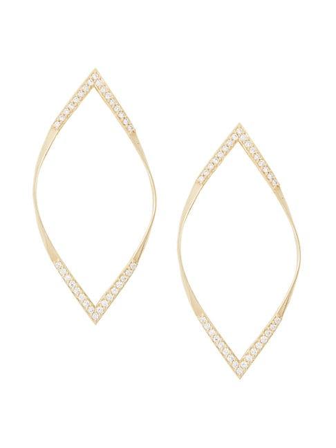Lana Jewelry Diamond Twist Kite Studded Earrings