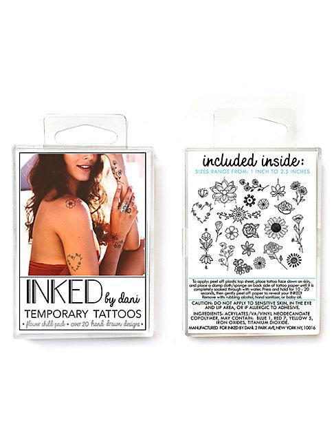 Inked By Dani Temporary Tattoos Flower Child Pack