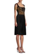 Versace Grame Embellished Midi Dress
