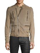 Balmain Mockneck Cotton Jacket
