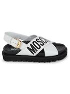 Moschino Leather Logo Platform Sandals