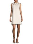 Donna Ricco Embroidered Lace Sleeveless Dress
