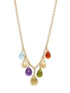Marco Bicego Quartz And 18k Yellow Gold Multicolored Necklace