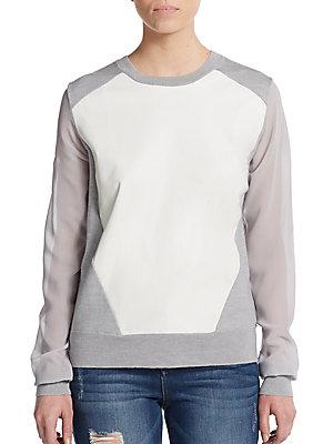 Rebecca Minkoff Leon Leather Sweater
