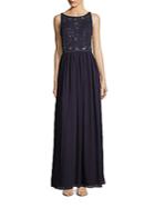 Adrianna Papell Embellished Sleeveless Gown