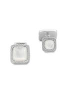 Zegna Sterling Silver & Mother-of-pearl Double-sided Cufflinks