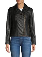 Cole Haan Notch Collar Leather Jacket
