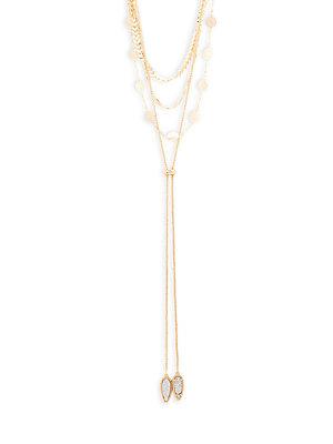 Saks Fifth Avenue Layered Chain Lariat Necklace