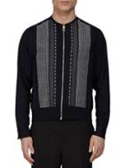 Lanvin Zip-up Embroidered Sweater Jacket