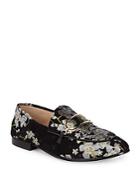 Karl Lagerfeld Paris Floral Embroidered Loafers