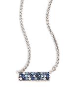 Effy Balissima Sterling Silver Multi-sapphire Bar Necklace