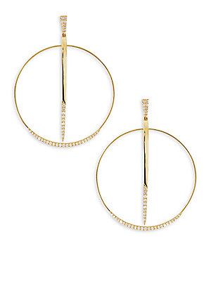 Lana Jewelry Flawless 14k Yellow Gold & Diamond Exposed Sheer Drop Earrings