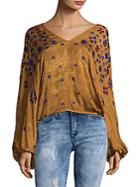 Free People Music In Time Embellished Top