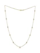 Diana M Jewels 14k Yellow Gold & Diamond Station Necklace