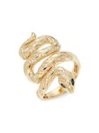 Effy Serpent 14k Yellow Gold & 0.64 Tcw White & Black Diamonds
