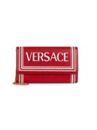 Versace Logo Leather Shoulder Bag