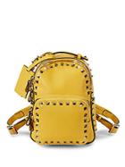 Valentino Top-zip Studded Leather Backpack