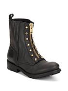 Ash Rachel Leather Zip-front Combat Boots