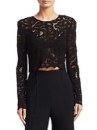 A.l.c. Talia Cropped Lace Long Sleeve Top
