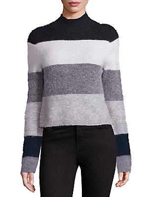 Joie Ren Striped Mockneck Sweater
