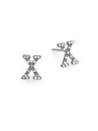 Kc Designs Diamond & 14k White Gold X Stud Earrings
