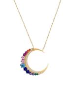 Gabi Rielle Rainbow Gemstone Gold Necklace