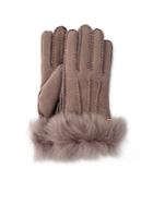 Ugg Toscana Shearling-trimmed Leather Gloves