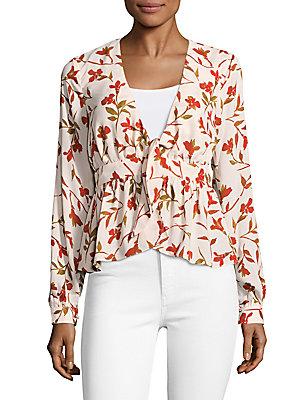 Lovers + Friends Hermosa Printed V-neck Top