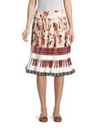 Tory Burch Printed Pleated Skirt