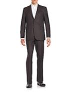 Saks Fifth Avenue Regular-fit Tonal Check Wool Suit